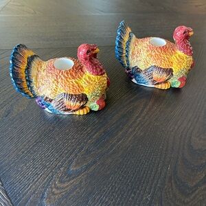 Signature Home Collection Turkey Taper Candle Holders VTG